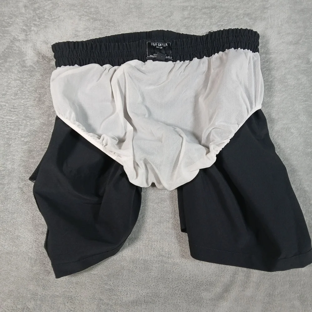 Todd Snyder Swim Trunks Mens S Black Sporty Performance Beachwear 2020s Modern